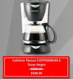 Muebles América Taurus cafetera COFFEEMAX6 oferta