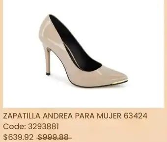 Zapatilla andrea para mujer 63424