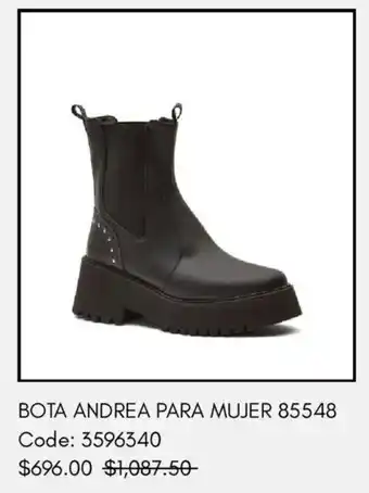 Bota andrea para mujer 85548