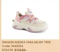 Andrea Sneaker andrea para mujer 71109 oferta