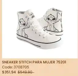 Andrea Sneaker stitch para mujer 75201 oferta