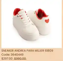 Andrea Sneaker andrea para mujer 61809 oferta