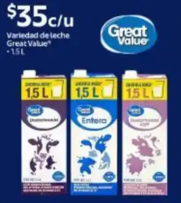 Walmart Great value variedad de leche oferta