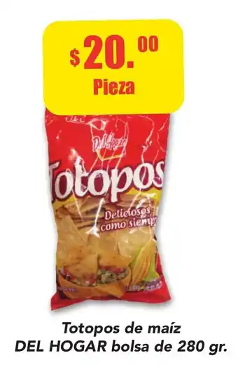 Totopos de Maíz del Hogar 280g