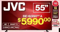 Soriana Mercado JVC smart tv 55" oferta