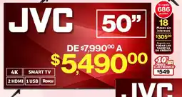 Soriana Mercado JVC smart tv 50" oferta