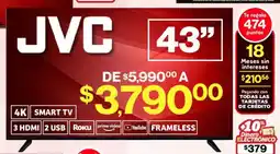 Soriana Mercado JVC smart tv 43" oferta