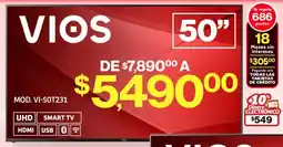 Soriana Mercado VIOS smart tv 50" oferta