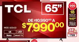 Soriana Mercado TCL smart tv 65" oferta