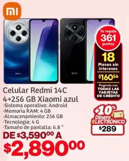 Soriana Mercado Xiaomi redmi celular 14c azul oferta
