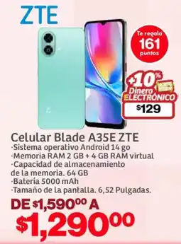 Soriana Mercado ZTE celular blade A35E oferta