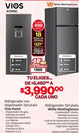 Soriana Mercado White-westinghouse refrigerador 7p3 plata oferta