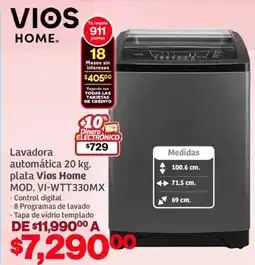 Soriana Mercado Vios home lavadora automática oferta
