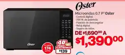 Soriana Mercado Oster microondas 0.7 p³ oferta