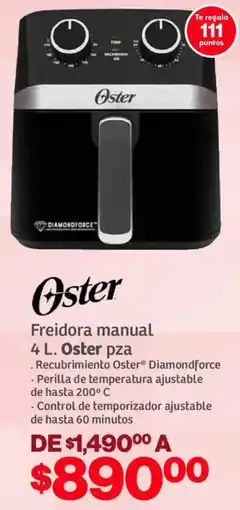 Soriana Mercado Oster freidora manual oferta