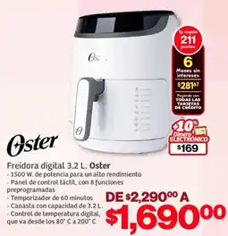 Soriana Mercado Oster freidora digital oferta