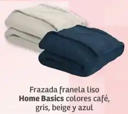 Soriana Mercado Home basics frazada franela liso colores café, oferta