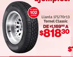 Soriana Mercado tornel classic llanta 175/70r13 oferta