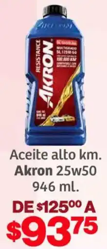 Soriana Mercado Akron aceite alto km. oferta