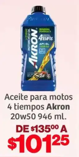Soriana Mercado Akron aceite para motos 4 tiempos oferta