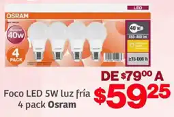 Soriana Mercado Osram foco led luz fría oferta
