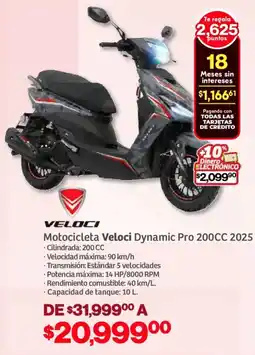 Soriana Mercado Veloci motocicleta dynamic pro 200CC 2025 oferta