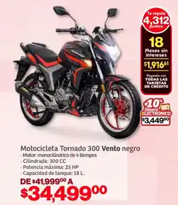 Soriana Mercado Vento motocicleta tornado 300 negro oferta