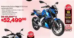 Soriana Mercado Bajaj motocicleta pulsar N 250 azul oferta