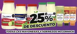 Merco Todas las mayonesas y aderezos mccormick oferta