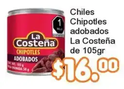 Merza La Costeña chipotles adobados oferta