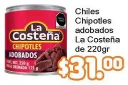 Merza La Costeña chipotles adobados oferta