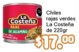 Merza La Costeña rajas verdes de jalapeño oferta