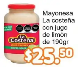 Merza La Costeña mayonesa con jugo de limón oferta