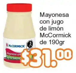 Merza McCormick mayonesa con jugo de limon oferta