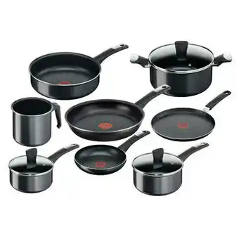 T-Fal, Batería de Cocina Hard Titanium, 11 piezas