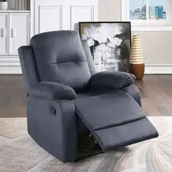 Costco Poundex, Bacalar, Reclinable de tela color gris  oferta