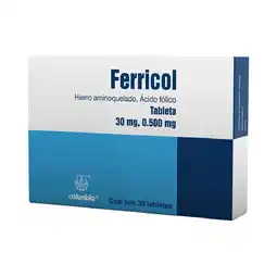 Farmacias Benavides 500 mcg / 30 mg Acido Fólico + Hierro oferta