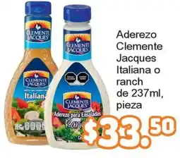 Merza Clemente jacques aderezo italiana o ranch pieza oferta