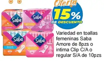Merza Saba variedad en toallas femeninas amore oferta