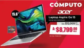 Acer laptop aspire go 15