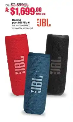 Office Depot JBL bocina portátil flip 6 oferta
