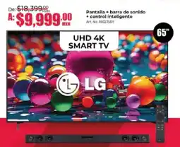 Office Depot LG Pantalla + barra de sonido + control inteligente 65" oferta