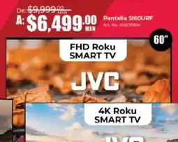 Office Depot JVC smart tv 60" pantalla oferta
