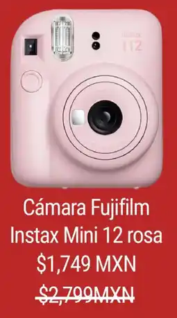 Sanborns Cámara fujifilm instax mini 12 rosa oferta