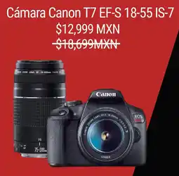 Sanborns Canon cámara T7 EF-S 18-55 IS-7 oferta