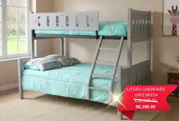 Muebles Troncoso Litera cherokee gris mixta oferta