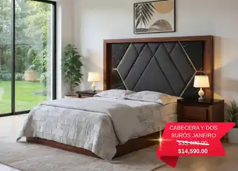 Muebles Troncoso Cabecera y dos burós janeiro oferta