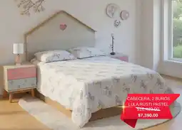 Muebles Troncoso Cabecera, 2 burós lula rusti pastel oferta