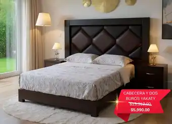 Muebles Troncoso Cabecera y dos burós yakaty oferta