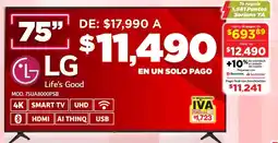 Soriana Mercado LG smart tv 75" oferta